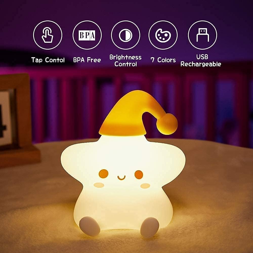 StellaGlow Star Lamp – 7 Color Changing Night Light for Kids